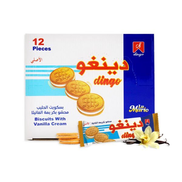 دينغو بسكويت محشو بكريمة الفانيليا 12قطعة