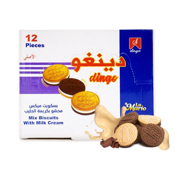 دينغو بسكويت ميكس محشو بكريمة الحليب 12قطعة